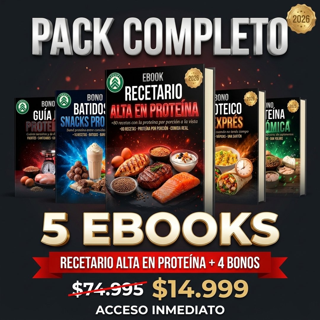 Recetario Alta en Proteína — +80 Recetas con la Proteína a la Vista