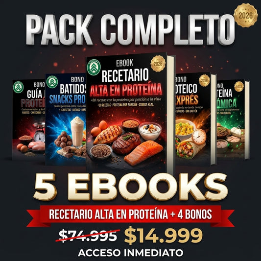 Recetario Alta en Proteína — +80 Recetas con la Proteína a la Vista